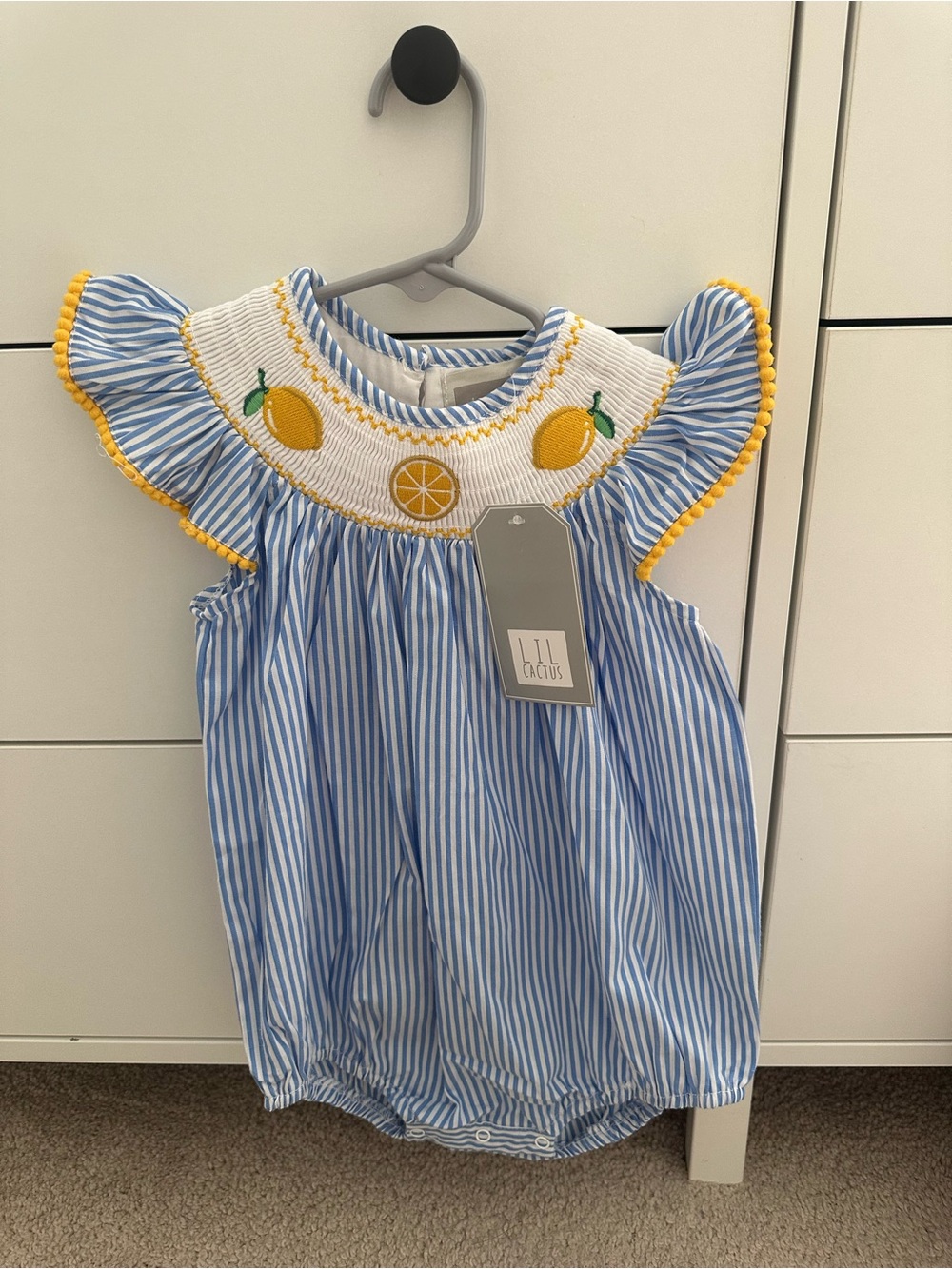Lil Cactus Smocked Lemon Bubble